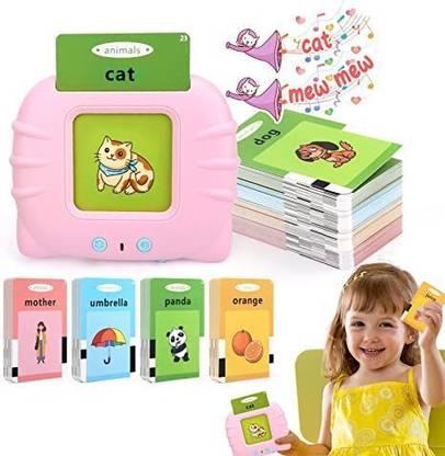 NAUTIKRAFT Talking Flash Cards for Kids, Vocabulary Speech Therapy Toys, Learning Resource