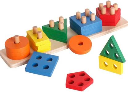 TITIRANGI Stacking Game for Kids 20 Ps-5 Shape Sorting Toy Educational Puzzle Toy for Kids
