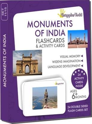 Grapplertodd Early Learning - Monuments Of India Flash Cards