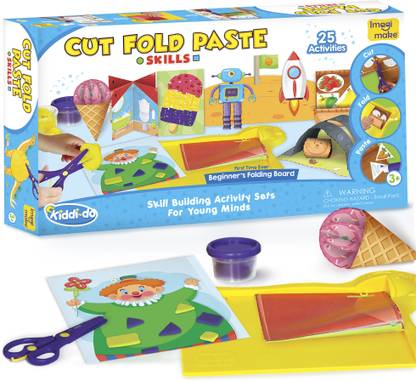 Imagimake Scissor Skills | Cut, Fold & Paste | Educational Toys For Kids 3+Years