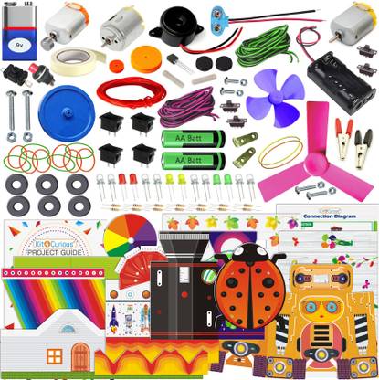 Kit4Curious 113 experiments Science activity kit - 100 DIY projects +13 Exclusive activities