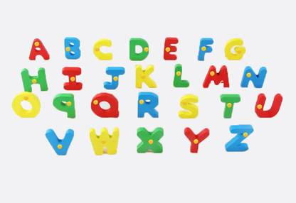 SHALAFI Wooden 26 Uppercase Letters English alphabet spelling matching word toys
