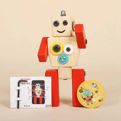BombayToyCompany Wooden Robot STEAM Toy Ollie