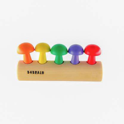 B4BRAIN Mushroom Peg board for babies 1-2 years for brain development || kids toys