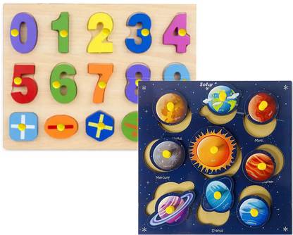 BUY SURETY PackOf2 Solar System With Space Planets & Counting Numbers Puzzle Toys