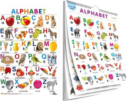 SHINI LIFESTYLE Learning Chart for Kids | Covers 10+ Topics (Numbers, Animals & More)