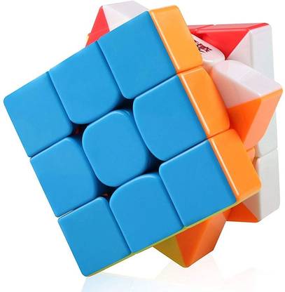 KOBBET high Speed Cube 3x3x3 for Children Exercise Flexible Mind and Child's Social Skills Cube Educational and Entertaining Toy for Kids Puzzle Assemble Indoor Brain Game for Increase IQ Level of Kids Children