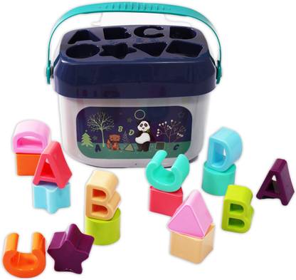 himanshu tex Baby and Toddler First Block Shape ABCD Shape Learning Activity Toy