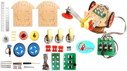 Brainy Toys Bot Kit hammer car bot Plastic And Metal Kit,Learn Robotics & Mechanism