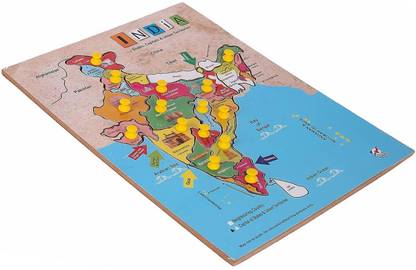 Cyrus INDIAN MAP WITH ALL STATES PUZZLE GAME FOR ALL KIDS.