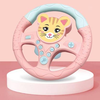 LittleLovik Kids Simulated Steering with Lights, Different Traffic Sounds & Suction Cup Base