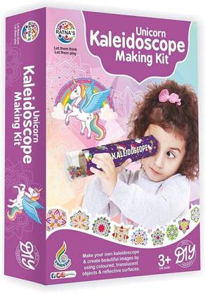 BKDT Marketing Unicorn Kaleidoscope Making Kit Play Set for Kids - DIY kit -Magic Toy