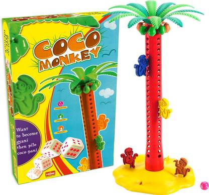 Prime Coco Monkey - A Dice Game Of Mental Maths - Adition & Subtraction Game For Kids