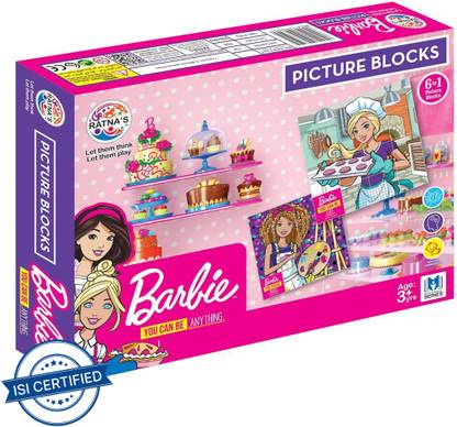 BARBIE 6 in 1 Picture Blocks Puzzle 6 theme Block puzzle game (1078)