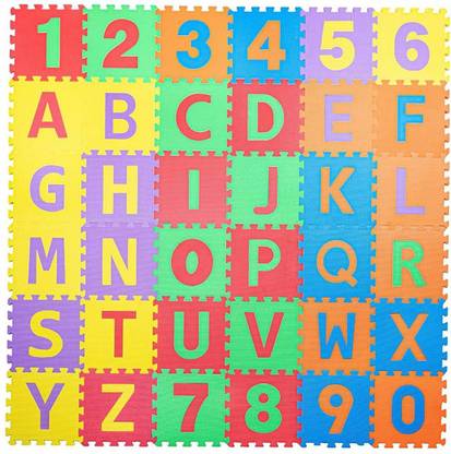 Kidsland 36 Pieces Alphabet ABC Non-Toxic Floor mats for Kids, Puzzle Foam Mat 10