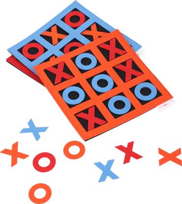 Peachick Tic Tac Toe 13 cm x13 cm Felt Tic-Tac-Toe Mini Board Game, Pack of 3