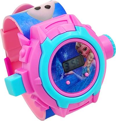 Johnnie Boy Frozen Projector Toy Watch for Girls|Digital Toy Watch|Return Gift