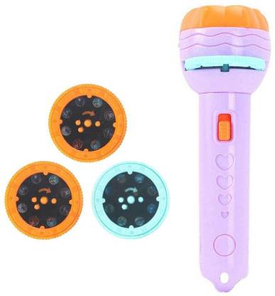 Ayah Essentials 3 Slides, 24 Patterns Projector Flashlight Torch, Kids Projection Light Type AA