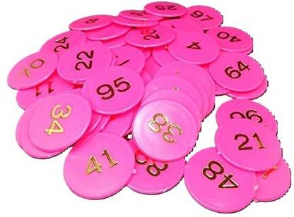 MKJ 1 to 100 Printed Plastic Token Coin Chips
