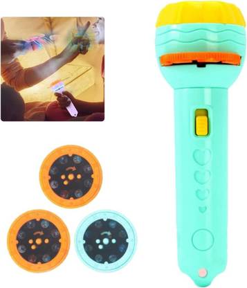 WHITE POPCORN Flashlight Projector Torch For Kids, 24 Different Picture