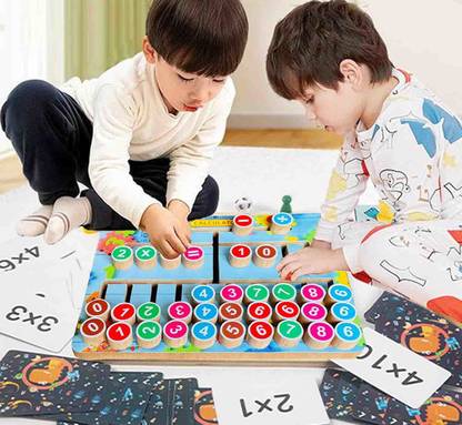 SHALAFI Early Learning Calculation Math Toy Number Counting Calculator Board Maze Puzzle