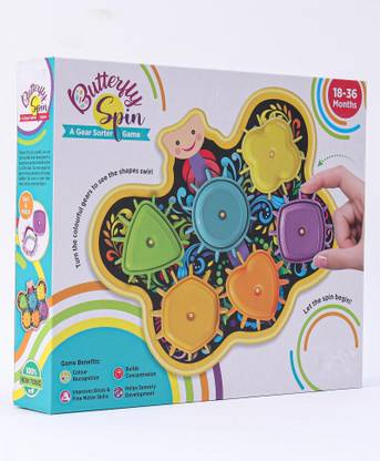 zokato Spinning Toy - A Shape ‘N’ Spin Gear Sorter. A Developmental Activity Toy