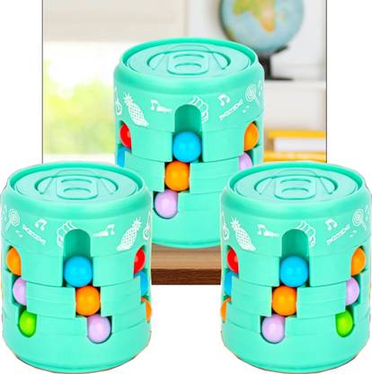 Kids Clap Magic Bean Rotating Cube Stress Relief Toy - Pack of 3 | KidsClap