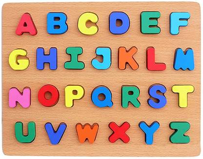 rkv lattus Wooden ABCD Blocks for Kids 3 Years Alphabets for Kids Learning Educational Toy