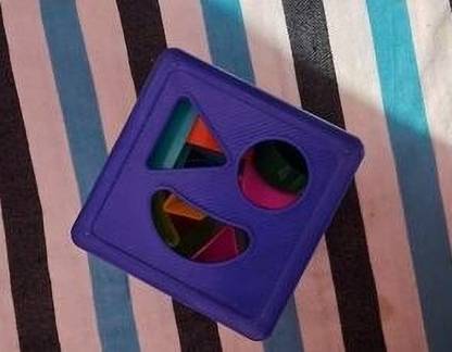 BHVMEY Shape Sorting Cube With 18 Shape And Different Color-CUBE BLUE-693-