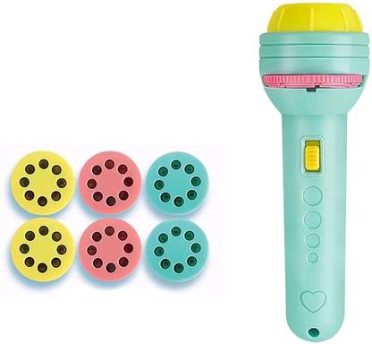 MACVL5 Mini 6 Slides 48 Pattern Projector Flashlight Torch, Kids Projection Torch Toys