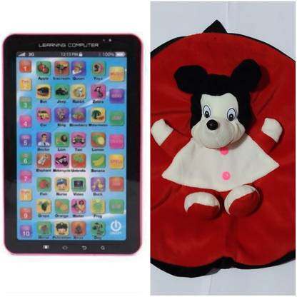 Tiny Miny COMBO PACK P 1000 Function Educational Learning Tablet Toy and soft School bag