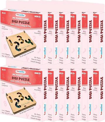 FUNVENTION Pocket Game DigiPuzzle (Pack of 12)