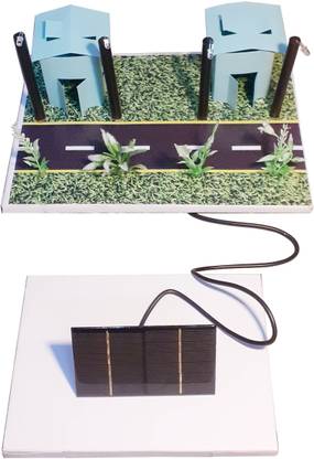 MELODY's Solar Street Light Energy Conservation model for School Science Project, with decorative material and Project Report.