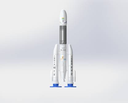 Square Drop LVM3 - D1 - Chandrayaan - Moon Mission - GSLV MK III - Plastic Rocket Model