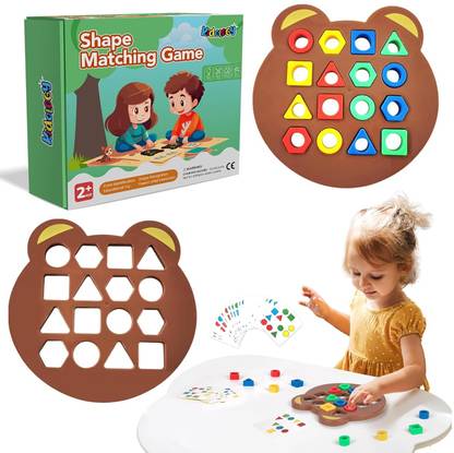 KIDOLOGY Color Shape Matching Game Sensory Educational Learning Toy for Kids Without Bell