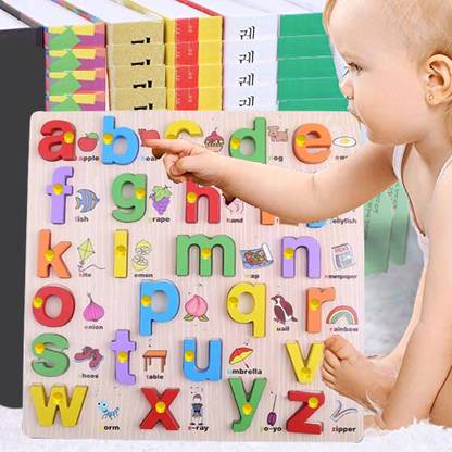 FORSIKHA Educational 26 Letters Lower Case Alphabet Small ABC Puzzle Board Learning Toys