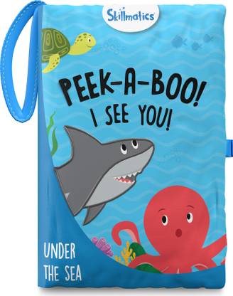 Skillmatics Peek-A-Boo Underwater Animal Book - Soft Cloth Book For Baby, Ages 6 Months & Up
