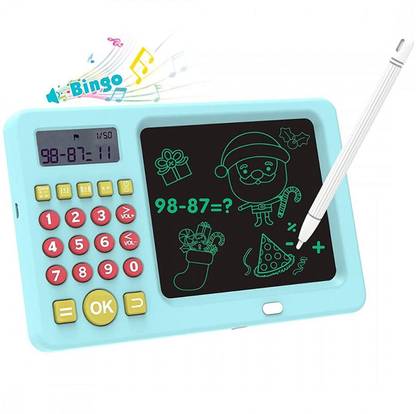 Pamidhar 2 in 1 Math Calculator Toy, LCD Writing Tablet for Drawing, Playing, Handwriting