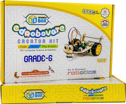 Sparklebox Robotics Kit | Grade 6 | 21 Experiments | Ideal Gift for Kids of Age 11 Years and Above | Hands on Learning | DIY Kit | STEM Learning (White)