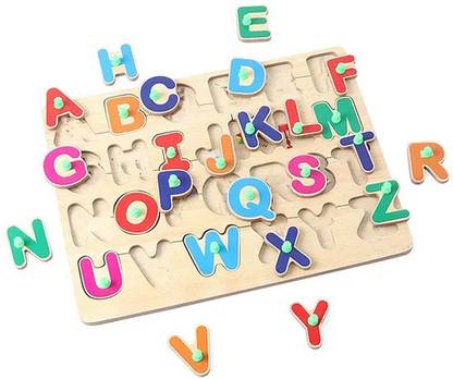 GAMLOID Alphabet Puzzle Educational Learning ABC Letters Board Building Block Toy