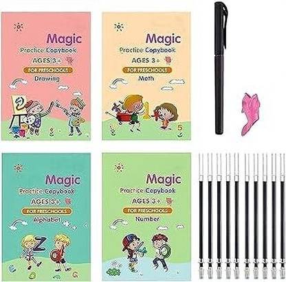 Labhimpex 504-Magic Practice Copy, (4 + 10 Refill+ 2 Pen +2 Grip) Set-99-504-AA-2604