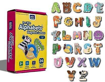 Minileaves Early Child Development Toys A-Z Alphabet Letters Magnets Refrigerator Magnets