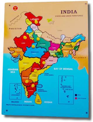 aasiyaenterprises INDIA MAP Puzzle Board For Kids Learning toy