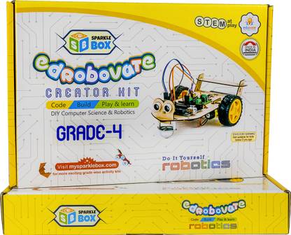 Sparklebox Robotics Kit | Grade 4 | 24 Experiments | Ideal Gift for Kids of Age 9 Years and Above | STEM Learning | Educational DIY Kit | Fun Learning (White)