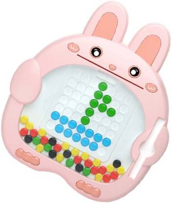 Vaniha Cartoon Bunny Shaped Magnetic Dot Drawing Board Kid Funny Doodle Board