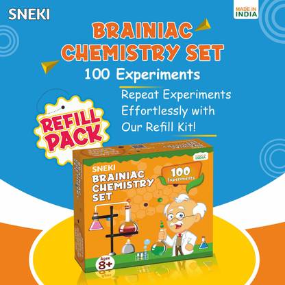 sneki Refill Pack For Brainiac Chemistry Set Science Kit 100 Experiment Toys for Kids