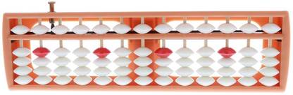 Lyla 13 Digits Soroban White Beads Counting Frame Ancient Calculator Abacus Maths Toy