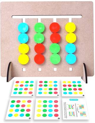 GREST Wooden Slide Puzzle, Early Development Brain Activity Game For Kids