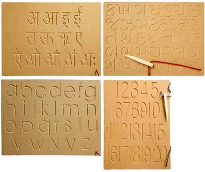 REWASHREE CRAFT WORLD Tracing Board Pencil Alphabet Small,Number,Hindi Varnamala,Gujarati Ka Kha