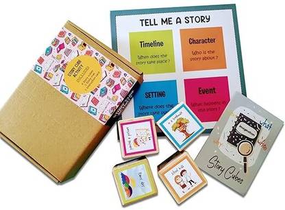doxbox Dox Box Story Cube with Story mat (Contain Wooden Cube)